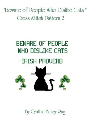 cover image of Beware of People Who Dislike Cats Cross Stitch Pattern 2